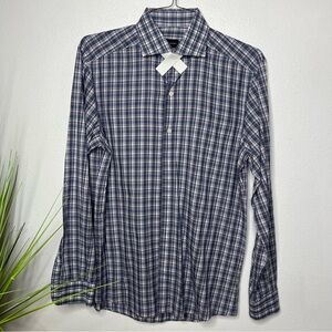 #60. Ermenegildo Zegna Gray & Purple Long Sleeved Button Shirt Med NWOT